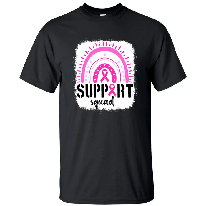 Rainbow Support Squad Breast Cancer Awareness Survivor Pink Ribbon Gift Tall T-Shirt