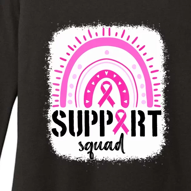 Rainbow Support Squad Breast Cancer Awareness Survivor Pink Ribbon Gift Womens CVC Long Sleeve Shirt