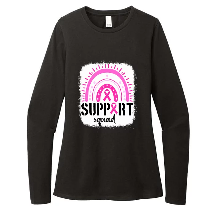 Rainbow Support Squad Breast Cancer Awareness Survivor Pink Ribbon Gift Womens CVC Long Sleeve Shirt