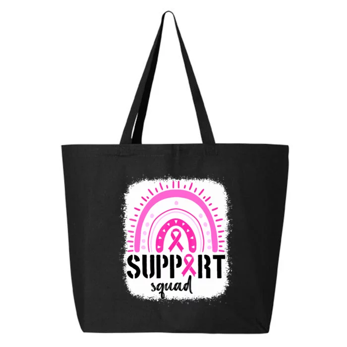 Rainbow Support Squad Breast Cancer Awareness Survivor Pink Ribbon Gift 25L Jumbo Tote