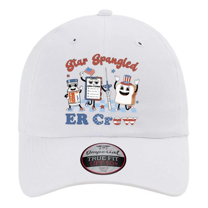 Retro Star Spangled Er Nurse Crew 4th of July ER Nurse The Original Performance Cap