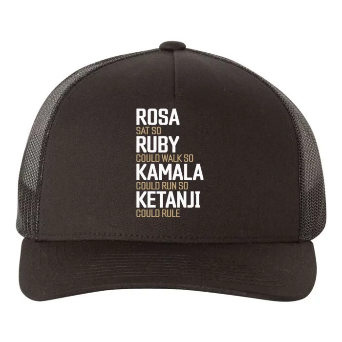 Rosa Sat So Ruby Walk So Kamala Run So Ketanji Rule Kbj Yupoong Adult 5-Panel Trucker Hat