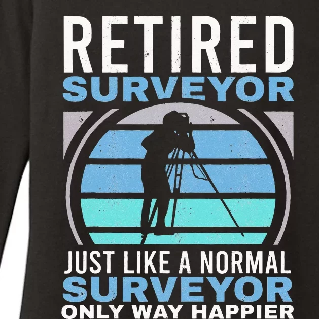 Retired Surveyor Surveying Grandpa Tripod Land Surveyor Womens CVC Long Sleeve Shirt