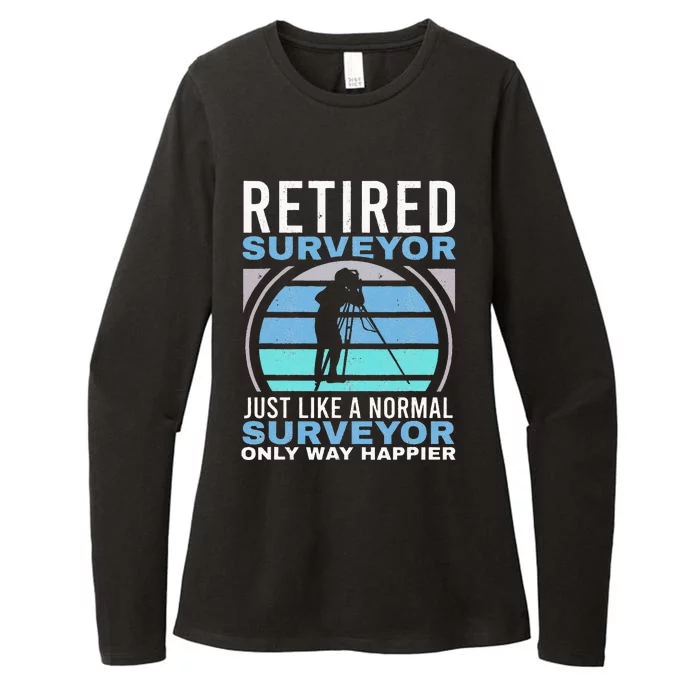 Retired Surveyor Surveying Grandpa Tripod Land Surveyor Womens CVC Long Sleeve Shirt