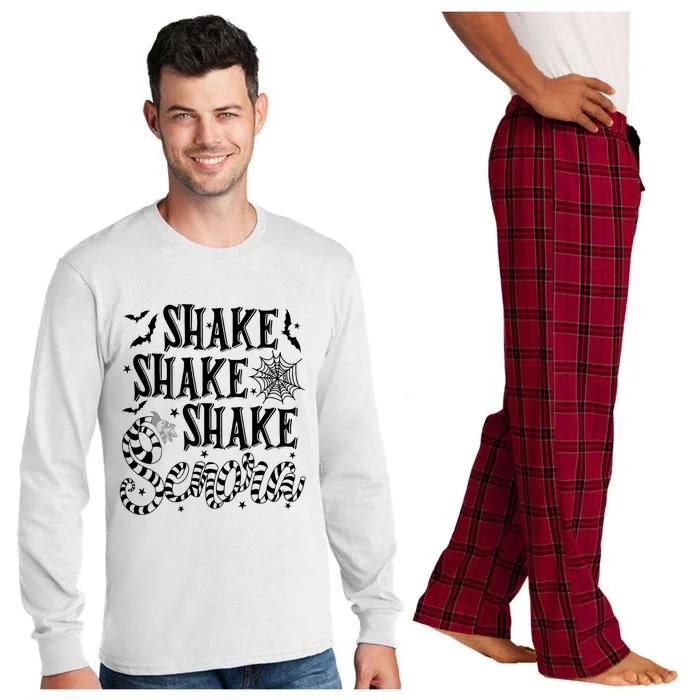 Retro Shake Senora Funny Skeleton Halloween Meme Long Sleeve Pajama Set