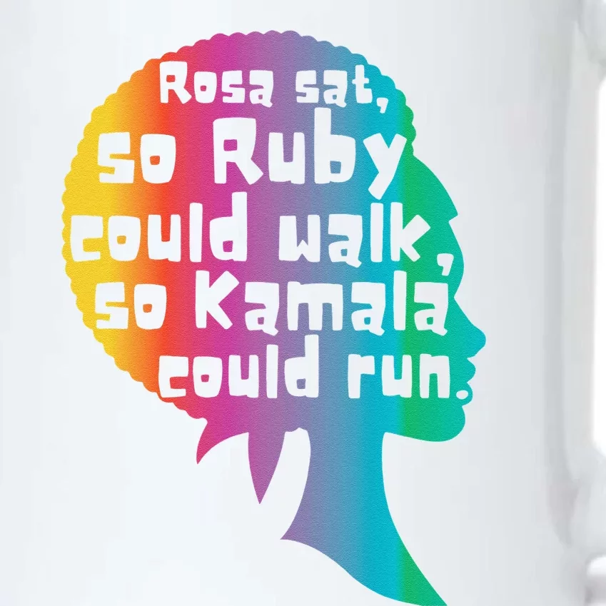 Rosa Sat So Ruby Could Walk So Kamala Could Run Black Black Color Changing Mug