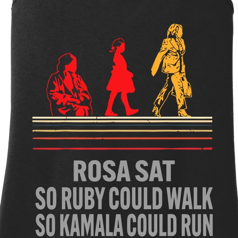 Rosa Sat So Ruby Could Walk So Kamala Could Run Ladies Essential Tank