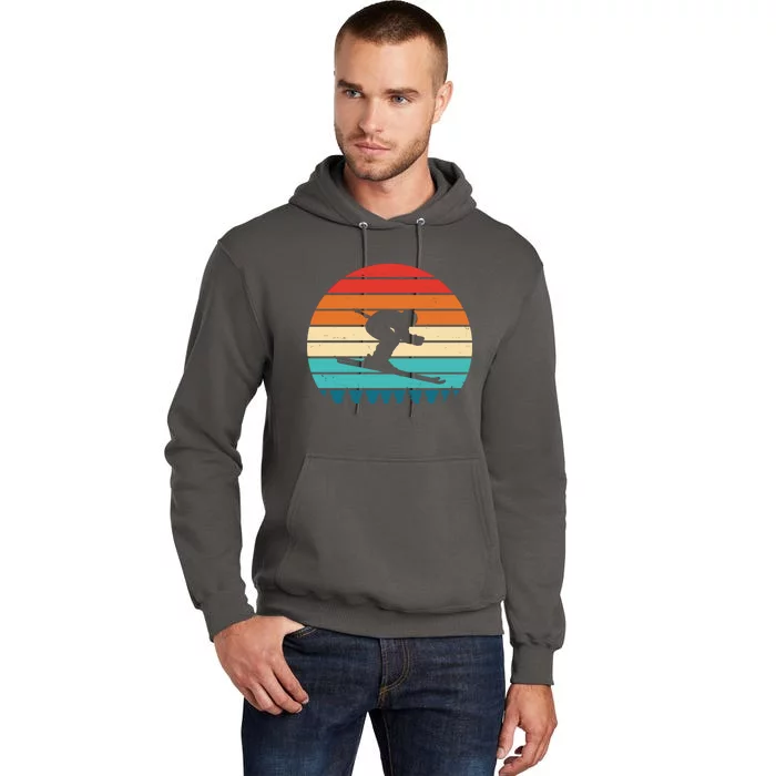 Retro Ski Sunset Vintage Sport Tall Hoodie