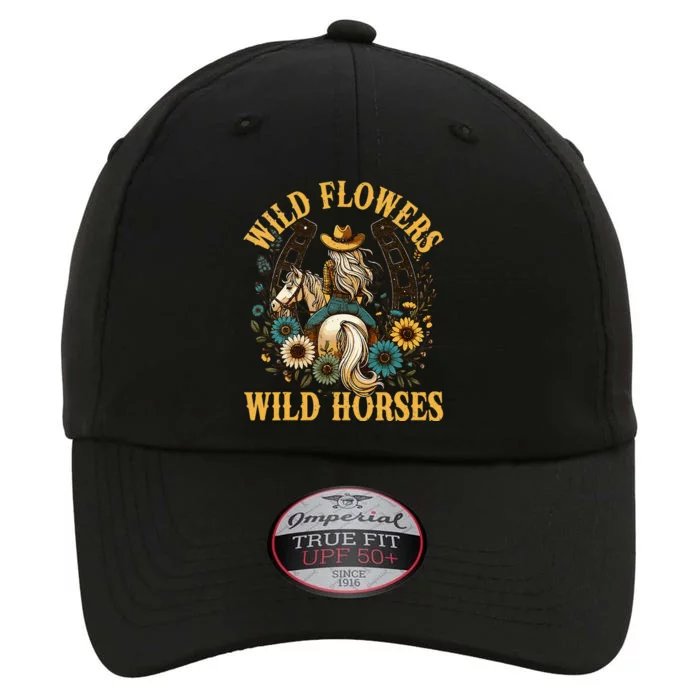 Retro Southern Sunset Cowgirl Wild Flowers Wild Horses The Original Performance Cap