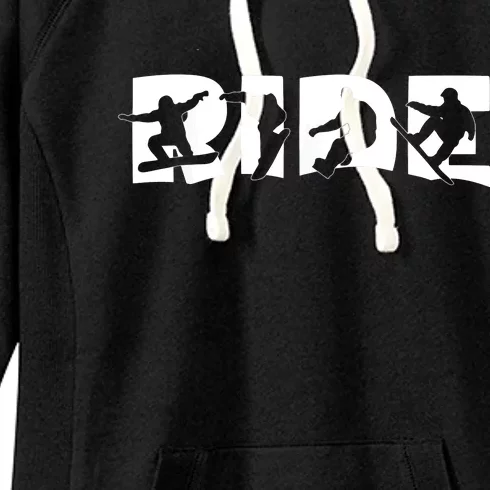 RIDE Snowboard Snowboarding Gift, Snowboarding Women's Fleece Hoodie