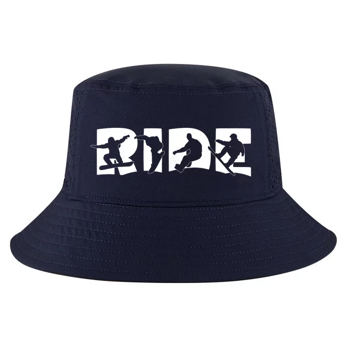 RIDE Snowboard Snowboarding Gift, Snowboarding Cool Comfort Performance Bucket Hat