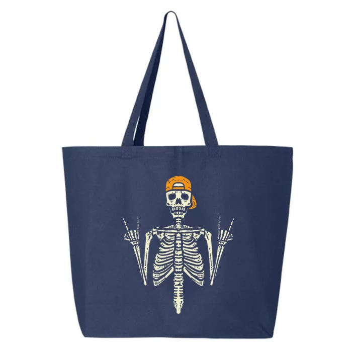 Rocker Skater Skeleton Cap Cool Halloween Punk 25L Jumbo Tote