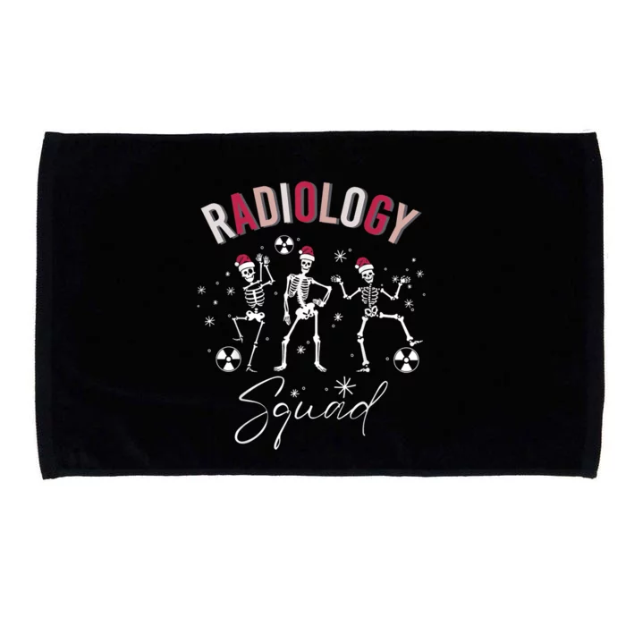 Radiology Squad Skeleton Christmas Radiologist Xray Tech Gift Microfiber Hand Towel