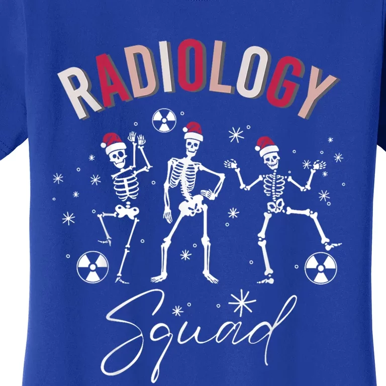 Radiology Squad Skeleton Christmas Radiologist Xray Tech Gift Women's T-Shirt