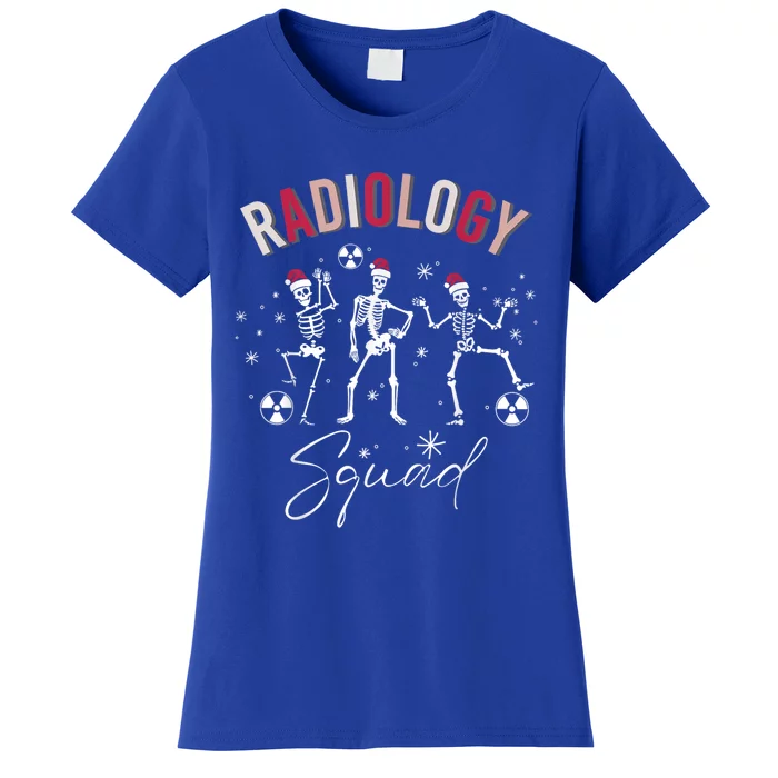 Radiology Squad Skeleton Christmas Radiologist Xray Tech Gift Women's T-Shirt