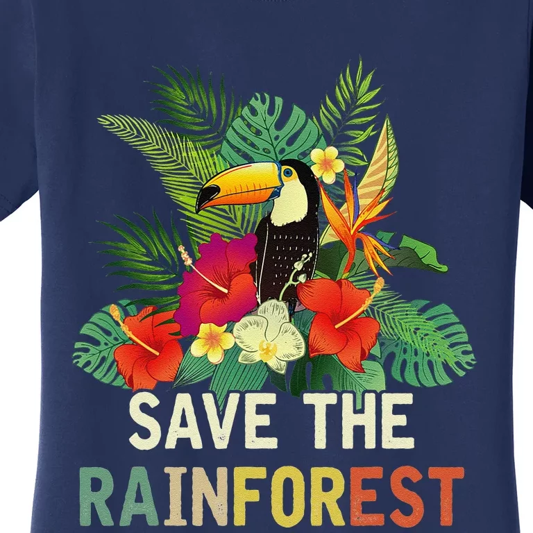 Retro Style Save The Rainforest Earth Day Gift Women's T-Shirt