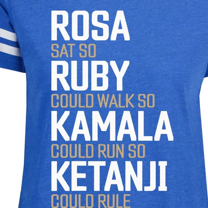 Rosa Sat So Ruby Walk So Kamala Run So Ketanji Rule Kbj Enza Ladies Jersey Football T-Shirt