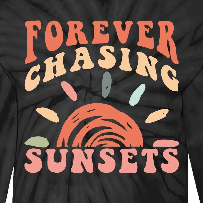 Retro Sunsets Summer Vacation Beach Tie-Dye Long Sleeve Shirt