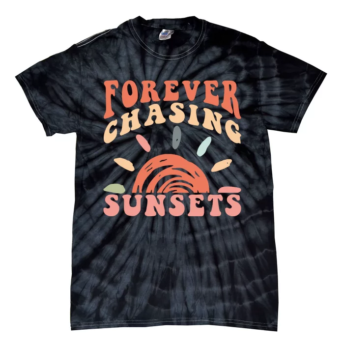 Retro Sunsets Summer Vacation Beach Tie-Dye T-Shirt