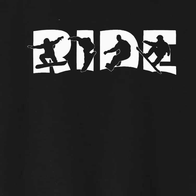 Ride Snowboard Snowboarding Gift Snowboarding Women's Crop Top Tee