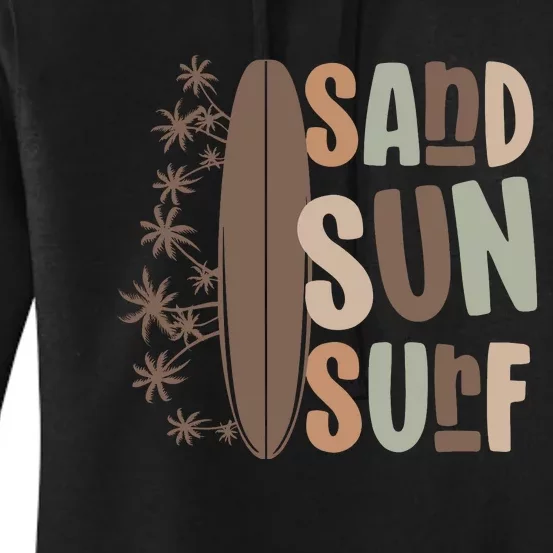 Retro Sand Sun Surf Boho Summer Women's Pullover Hoodie