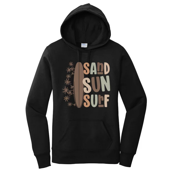 Retro Sand Sun Surf Boho Summer Women's Pullover Hoodie