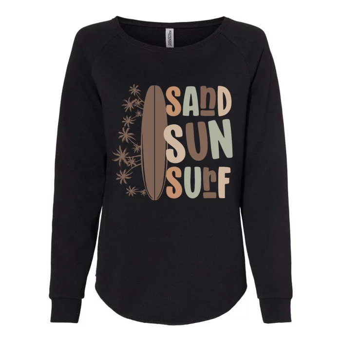 Retro Sand Sun Surf Boho Summer Womens California Wash Sweatshirt