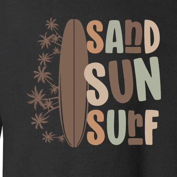 Retro Sand Sun Surf Boho Summer Toddler Sweatshirt