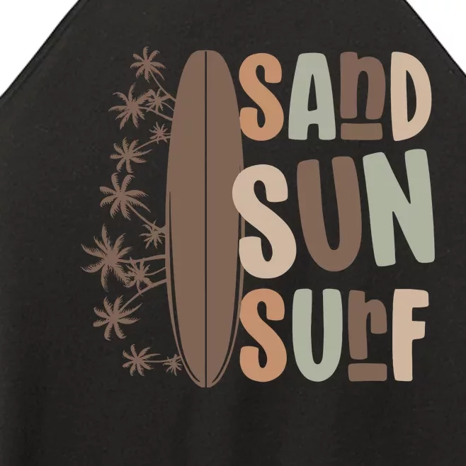 Retro Sand Sun Surf Boho Summer Women’s Perfect Tri Rocker Tank