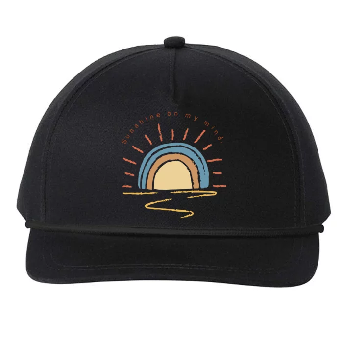 Retro Sun Shine On My Mind Beach Snapback Five-Panel Rope Hat