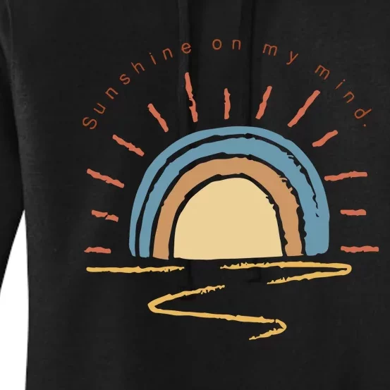 Retro Sun Shine On My Mind Beach Women's Pullover Hoodie