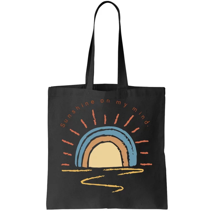 Retro Sun Shine On My Mind Beach Tote Bag