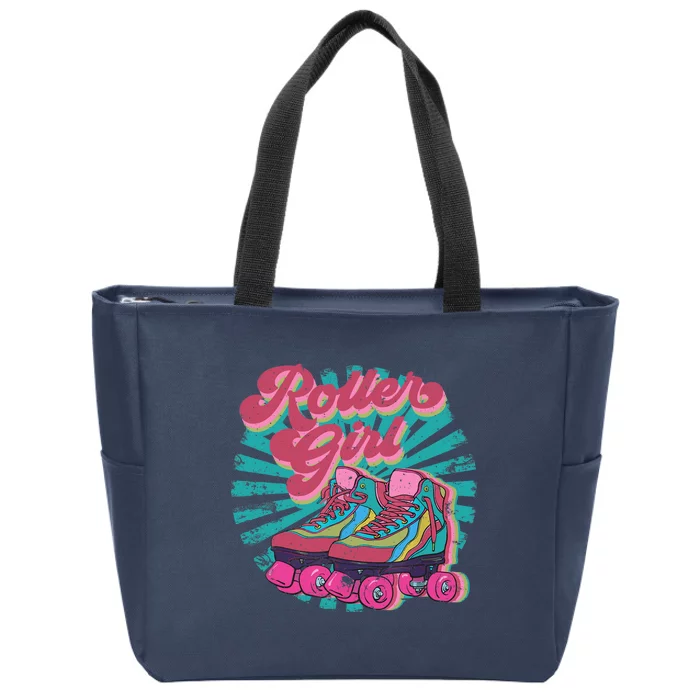 Roller Skate Skating 70s Retro Gift Zip Tote Bag