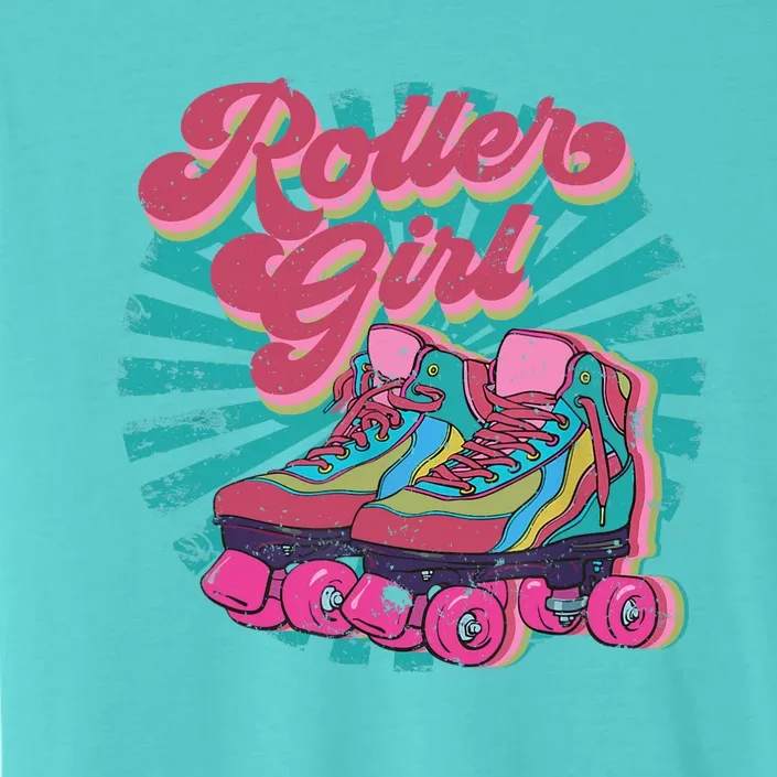 Roller Skate Skating 70s Retro Gift ChromaSoft Performance T-Shirt