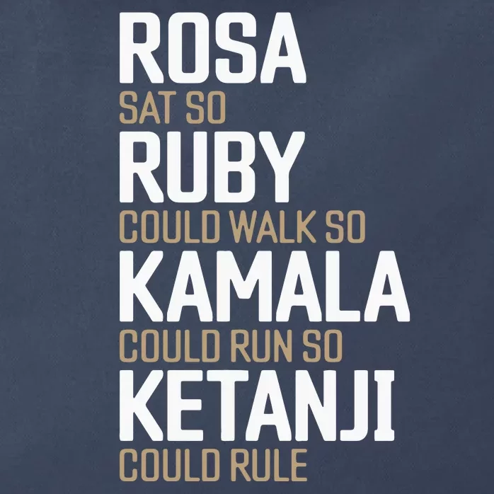 Rosa Sat So Ruby Walk So Kamala Run So Ketanji Rule Kbj Zip Tote Bag