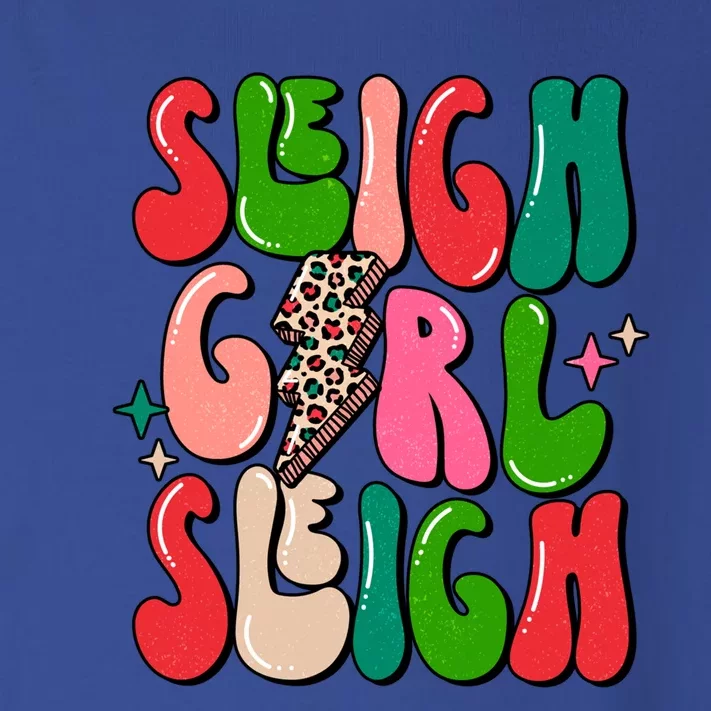 Retro Sleigh Sleigh Merry Christmas Boho Xmas Gift Toddler Long Sleeve Shirt