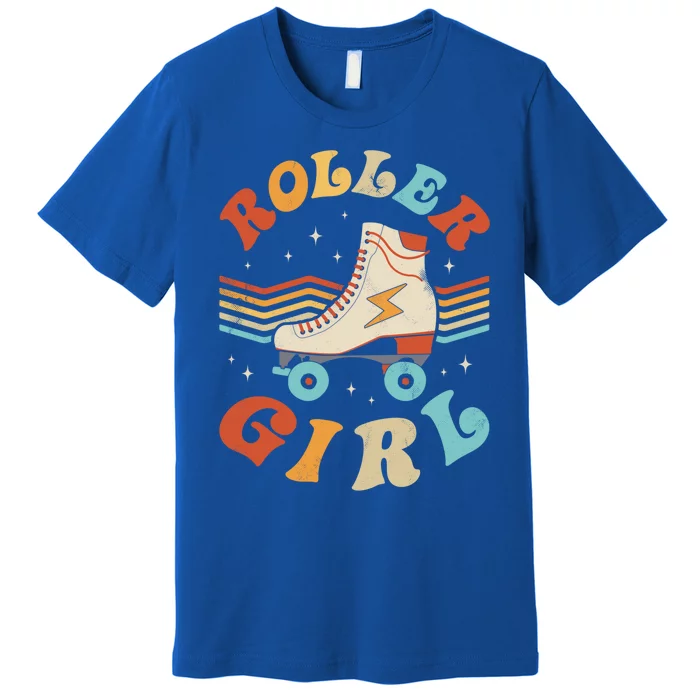 Roller Skater Skating Retro Vintage 70s 80s Skates Great Gift Premium T-Shirt