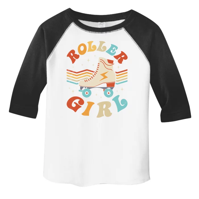 Roller Skater Skating Retro Vintage 70s 80s Skates Great Gift Toddler Fine Jersey T-Shirt