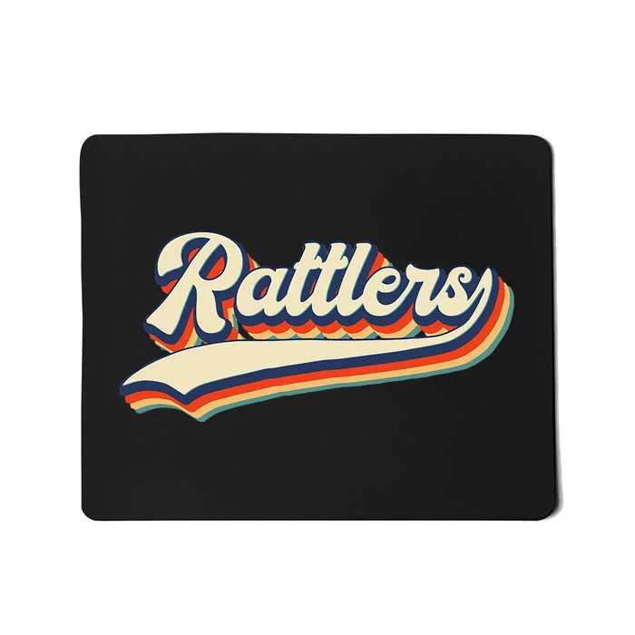 Rattlers School Sports Name Vintage Retro Gift Mousepad