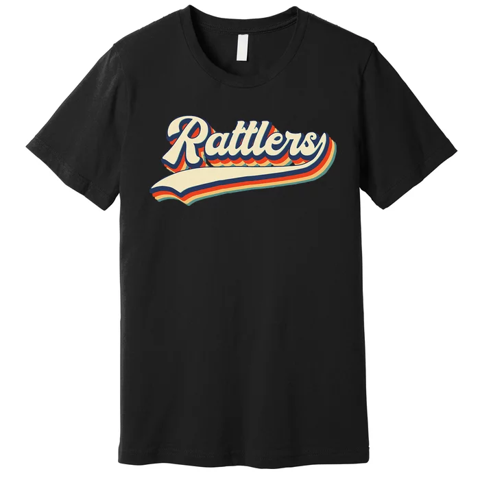 Rattlers School Sports Name Vintage Retro Gift Premium T-Shirt