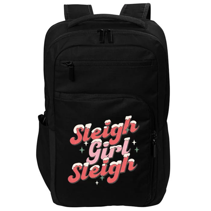 Retro Sleigh Sleigh Xmas Holiday Christmas Gift Impact Tech Backpack