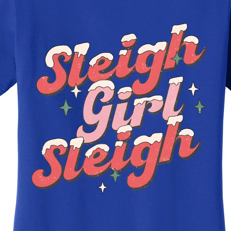 Retro Sleigh Sleigh Xmas Holiday Christmas Gift Women's T-Shirt