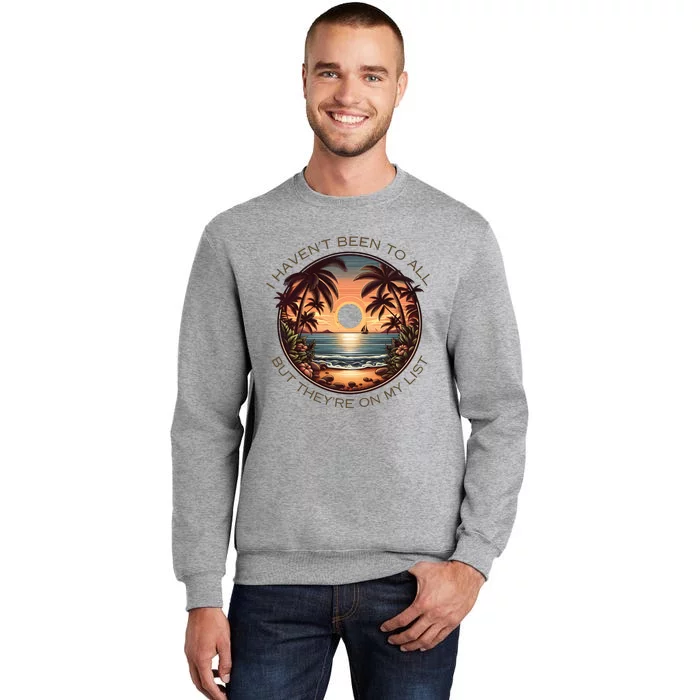 Retro Sunsets Summer Beach Tall Sweatshirt