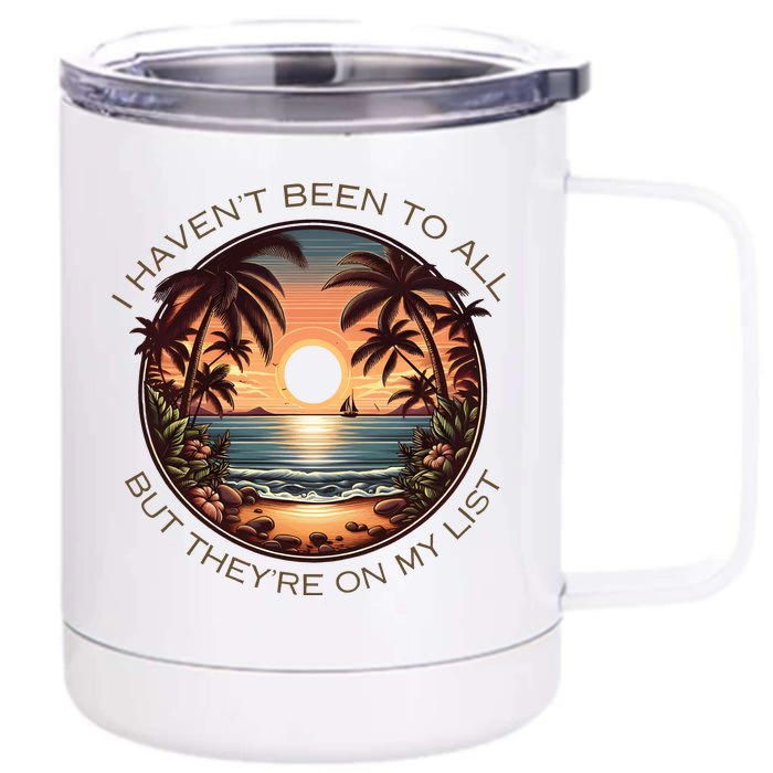 Retro Sunsets Summer Beach Front & Back 12oz Stainless Steel Tumbler Cup