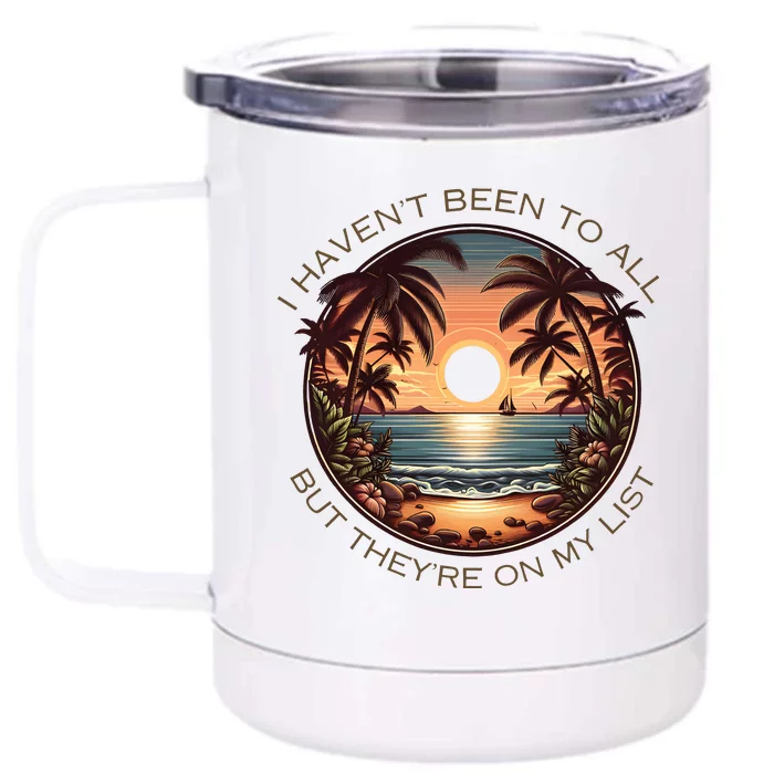 Retro Sunsets Summer Beach Front & Back 12oz Stainless Steel Tumbler Cup