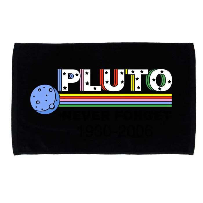 Retro Style Space Science Never Forget Pluto Gift Idea Cool Gift Microfiber Hand Towel