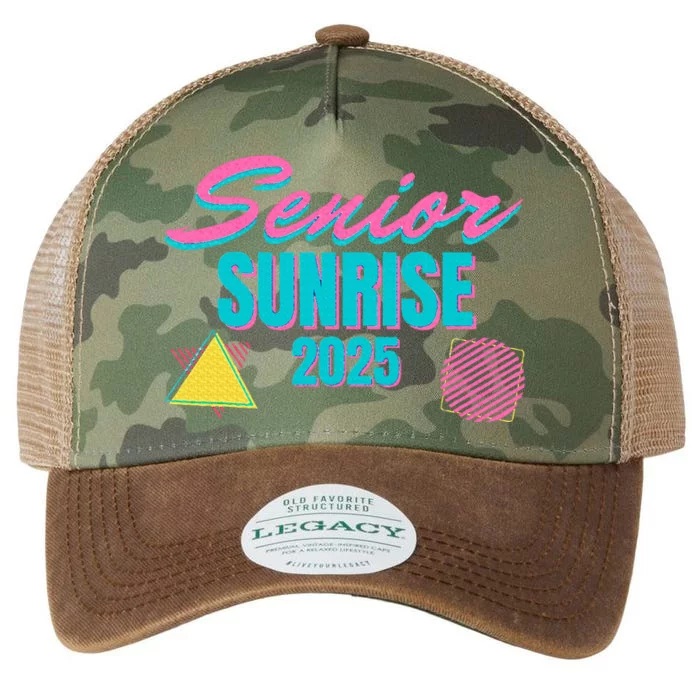 Retro Senior Sunrise 2025 High School 12th Twelfth Grade Legacy Tie Dye Trucker Hat