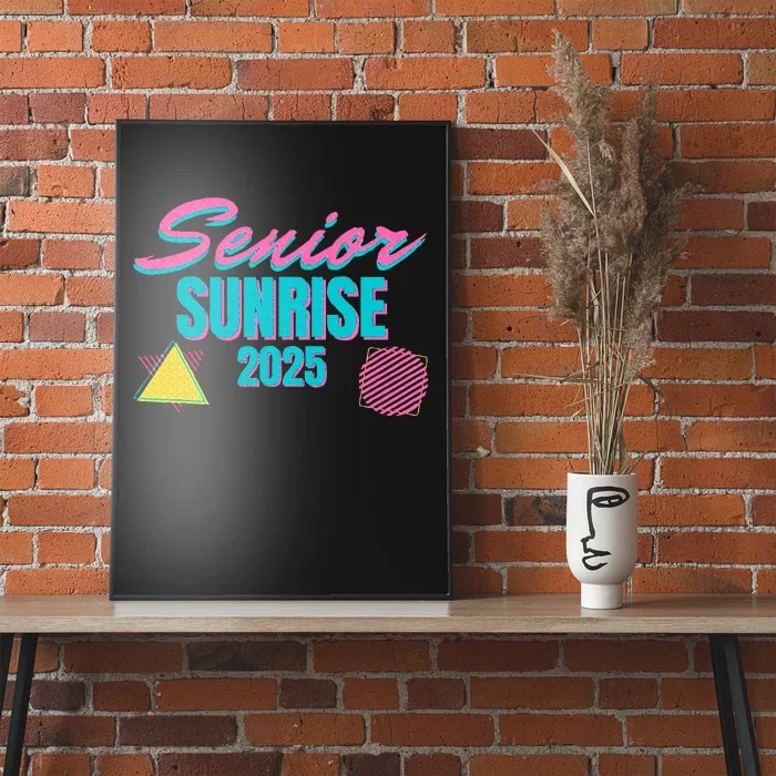 Retro Senior Sunrise 2025 High School 12th Twelfth Grade Poster