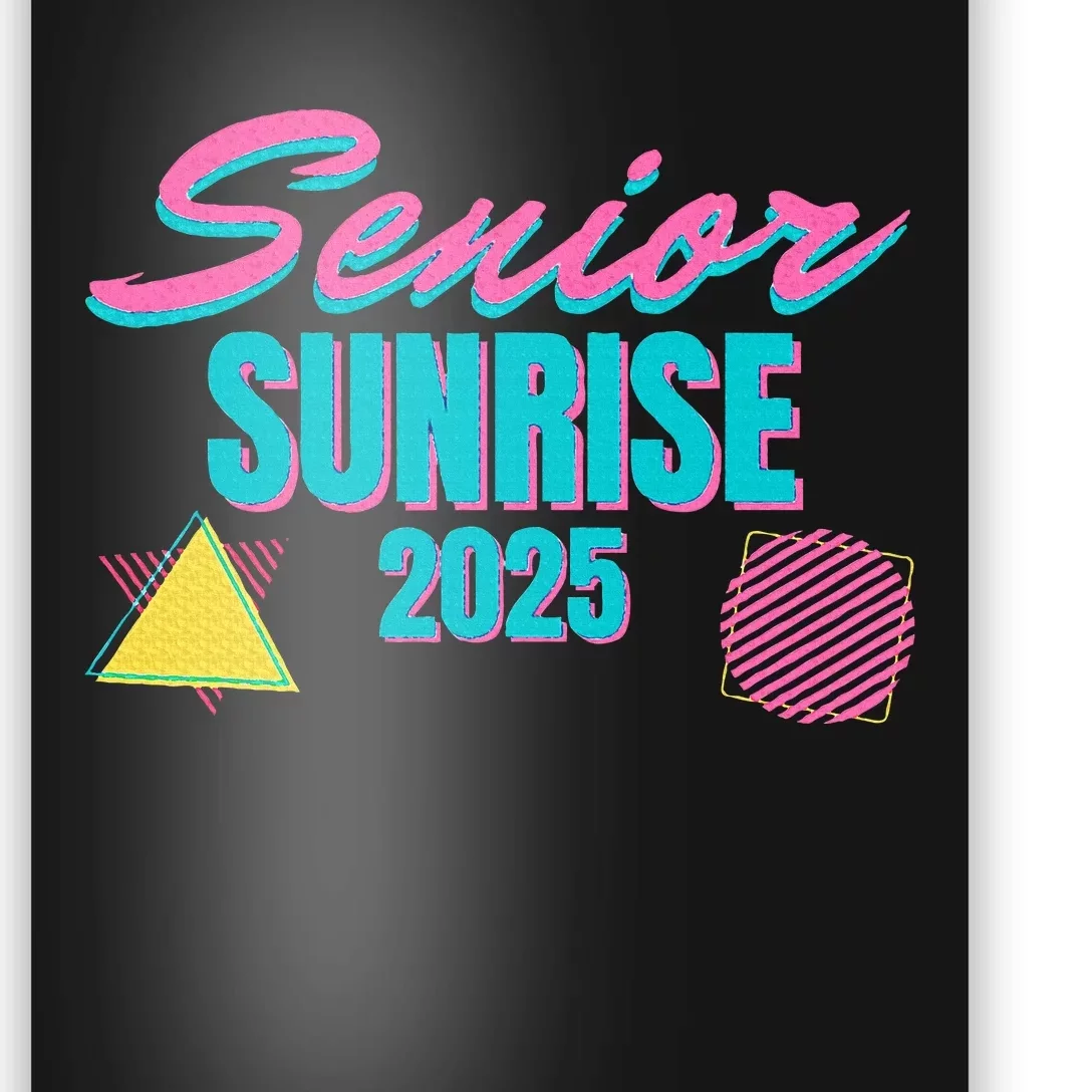 Retro Senior Sunrise 2025 High School 12th Twelfth Grade Poster