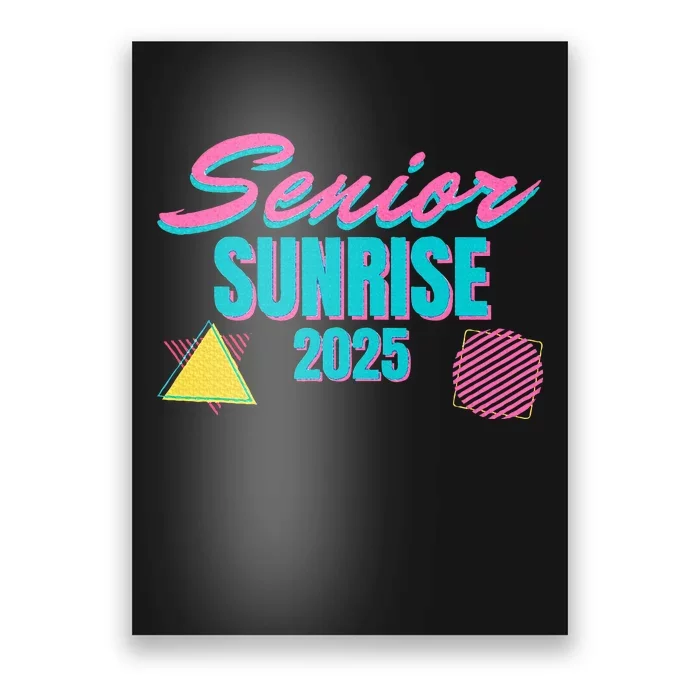 Retro Senior Sunrise 2025 High School 12th Twelfth Grade Poster